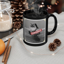 Load image into Gallery viewer, Censored Cat 11oz Black Mug