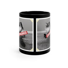 Load image into Gallery viewer, Censored Cat 11oz Black Mug