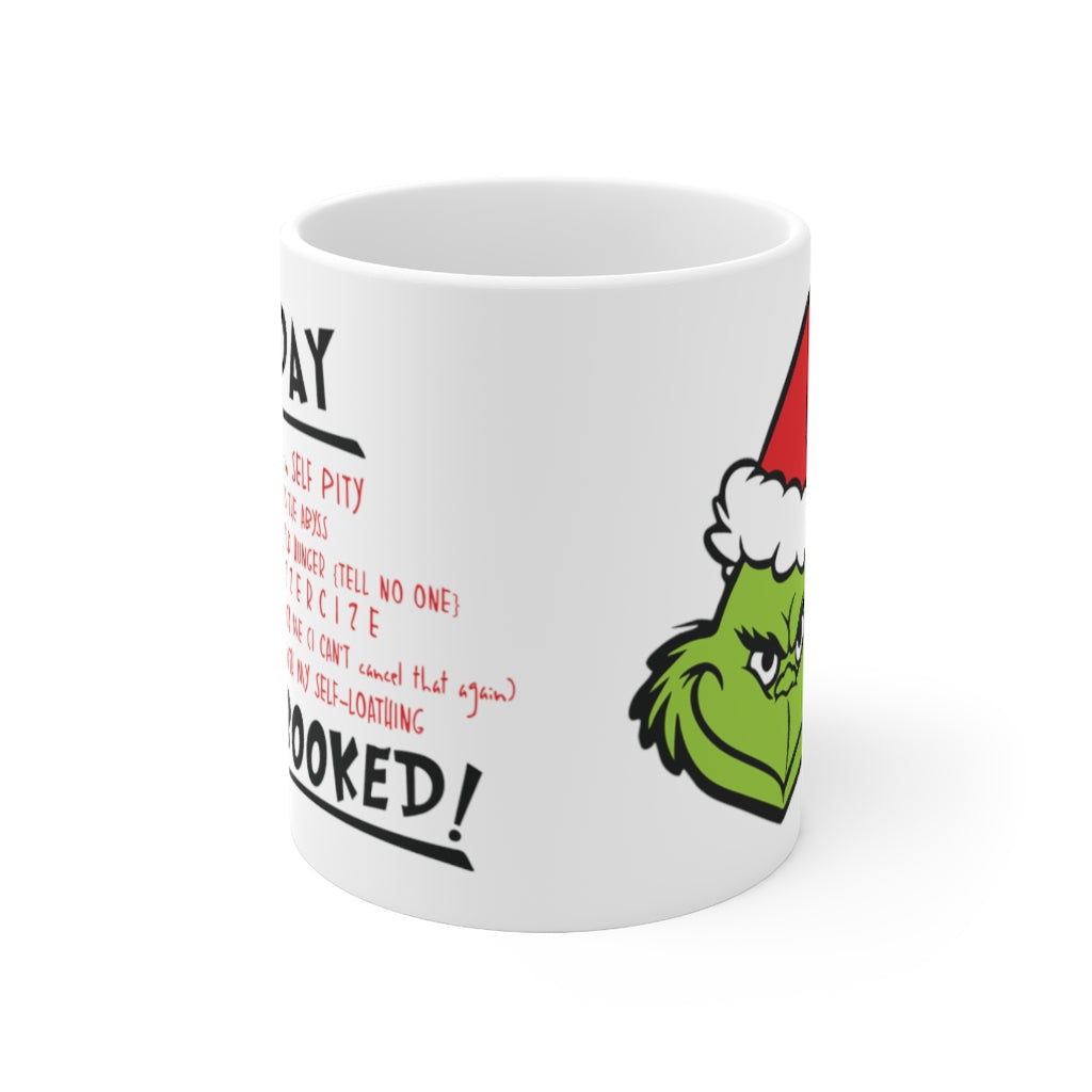 Fonhark - Funny Grinch Mug, My Day I'm Booked, 11 Oz Novelty Coffee  Mug/Cup, White