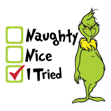 Load image into Gallery viewer, Grinch - Naughty, Nice, I Tried