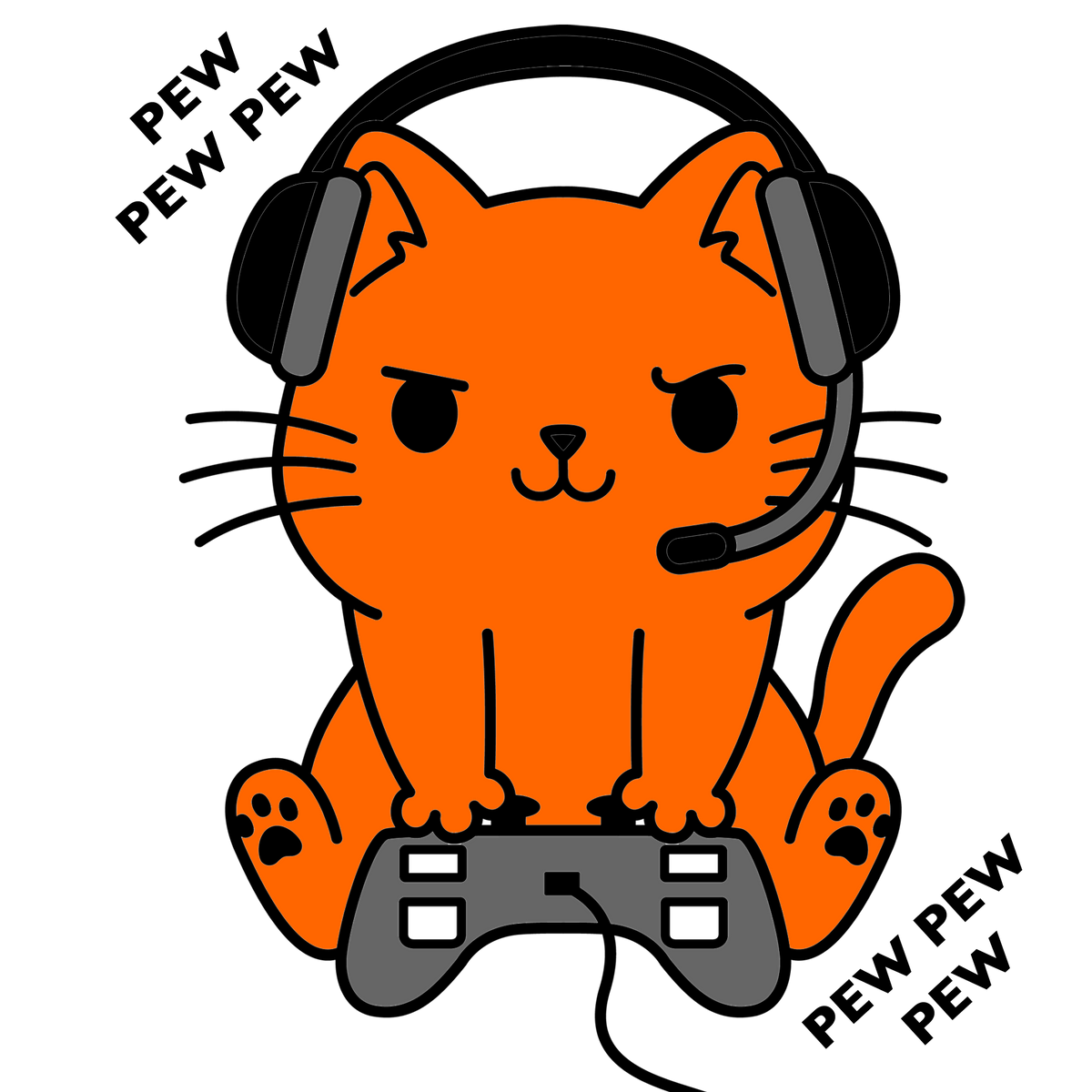 Kitten Playing Video Game