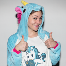 Load image into Gallery viewer, Unicorn Reading A Book Titled The Last Human - Original Design By Nola