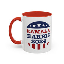 Load image into Gallery viewer, Kamala Harris 2024 Red or Blue Accent Coffee Mug
