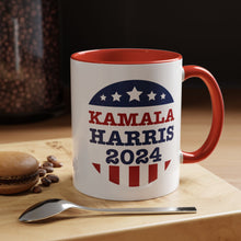 Load image into Gallery viewer, Kamala Harris 2024 Red or Blue Accent Coffee Mug
