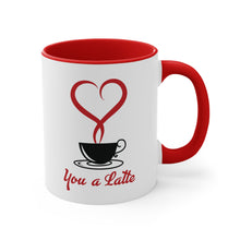 Load image into Gallery viewer, Love You a Latte - Red Accent Coffee Mug, 11oz
