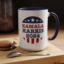 Load image into Gallery viewer, Kamala Harris 2024 Red or Blue Accent Coffee Mug
