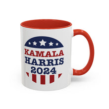 Load image into Gallery viewer, Kamala Harris 2024 Red or Blue Accent Coffee Mug
