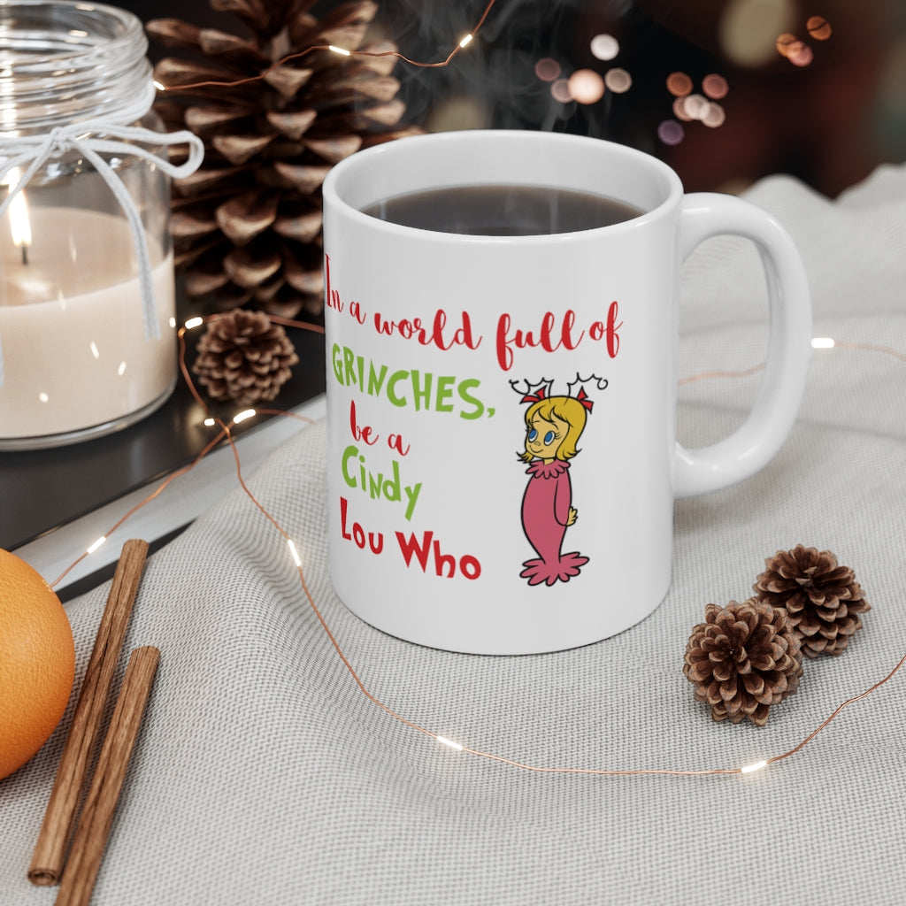 The Grinch Green Christmas Mug Cup Dr Seuss Merry Grinchmas Max Cindy Lou  Who