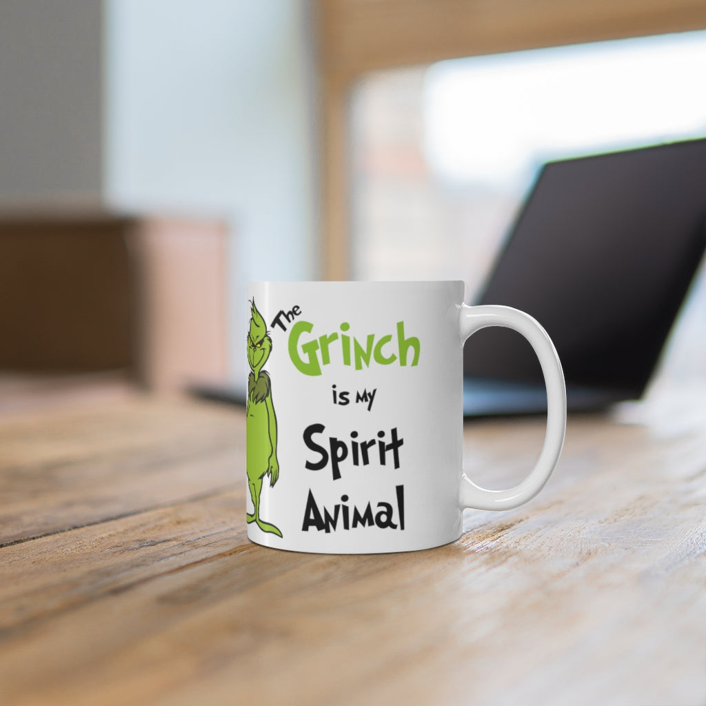 Grinch - The Grinch is my Spirit Animal Ceramic Mug 11oz / Dr. Seuss / Christmas / Holiday